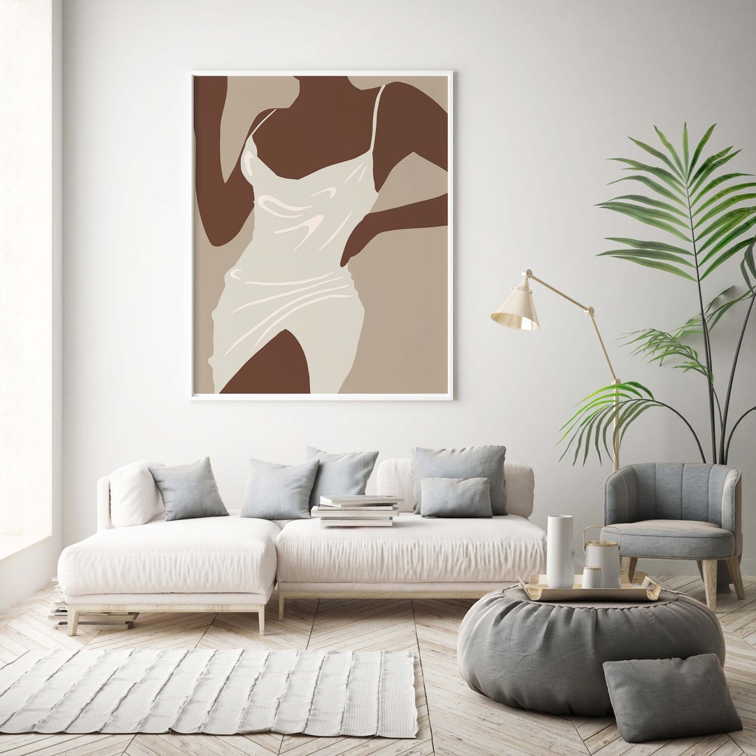 Elegant Black Woman Art INSTANT DOWNLOAD Lady in Silk Evening Dress ...