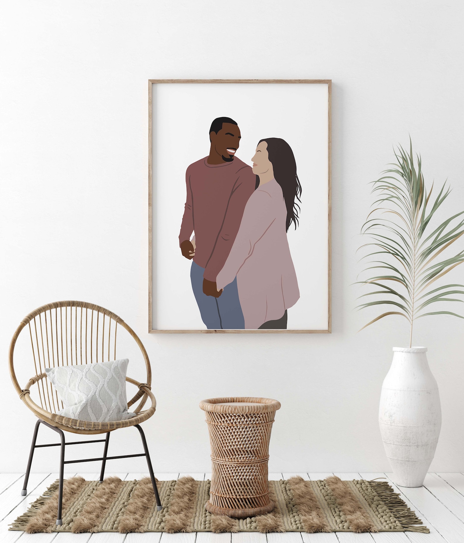 Interracial Couple Wall Art Interracial Art INSTANT DOWNLOAD Etsy