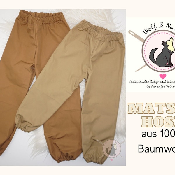 Matschhose aus 100% Baumwolle