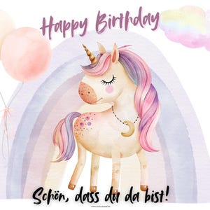 Einhorn Platzset Kindergeburtstag | DIN A3 Papier Tischset | Deko für Einhornparty| Tischdeko | Einhornparty | Geburtstagsdeko | Einhorn