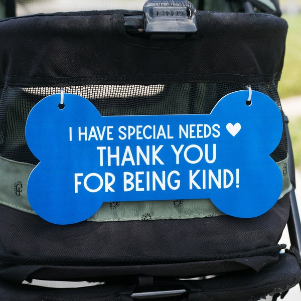 Henry's "Be Kind" Sign for Special Needs Dogs