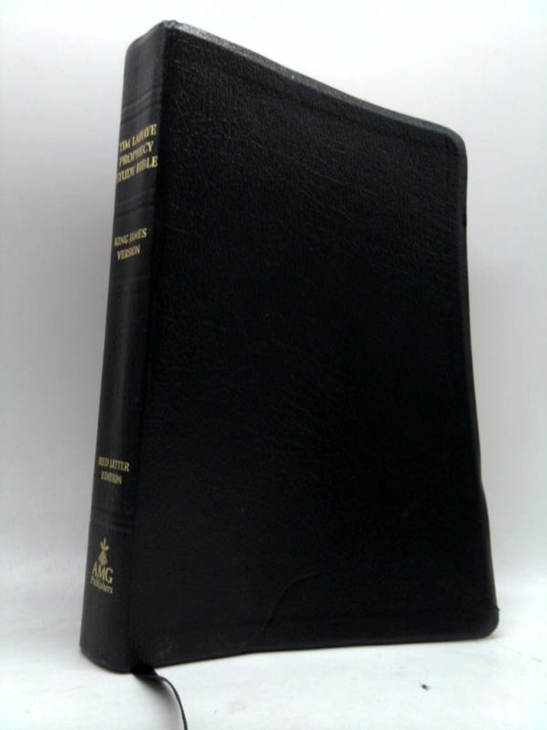 Prophecy Study Bible: King James Version Genuine Black Leather by Tim F. LaHaye image 1