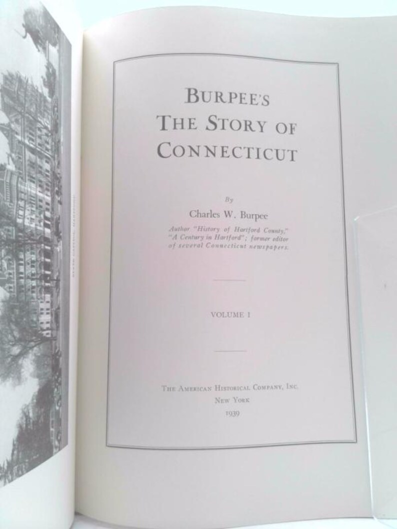 Charles Burpee Burpee's the Story of Connecticut Vol. 1 Only by Charles W. Burpee - Etsy