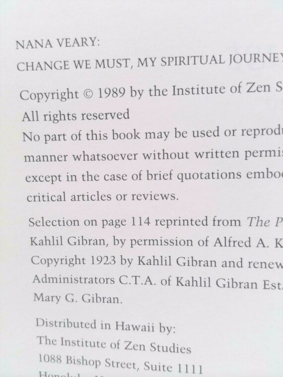 Change We Must : My Spiritual Journey by Nana Veary - Etsy