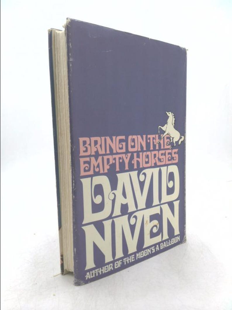 Bring on the Empty Horses by David Niven - Etsy