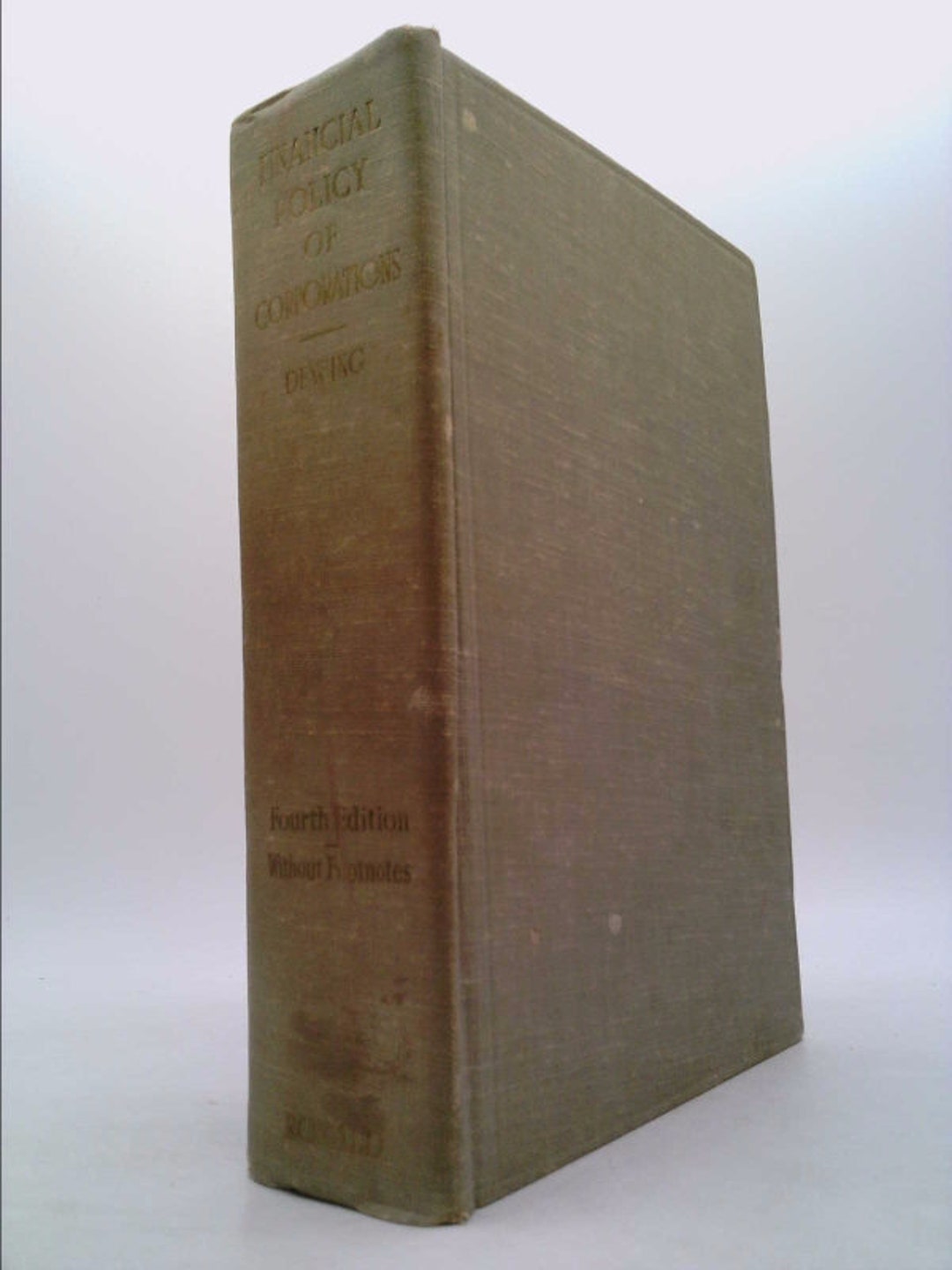The Financial Policy of Corporations by Arthur Stone Dewing Etsy