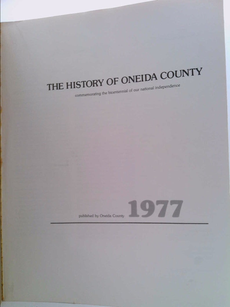 The History of Oneida County Etsy