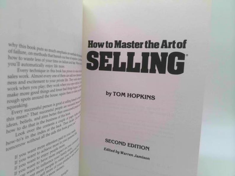 How to Master the Art of Selling by Tom Hopkins - Etsy