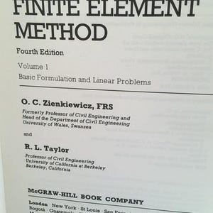 The Finite Element Method: Basic Formulation and Linear Problems by O. C. Zienkiewicz bild 2