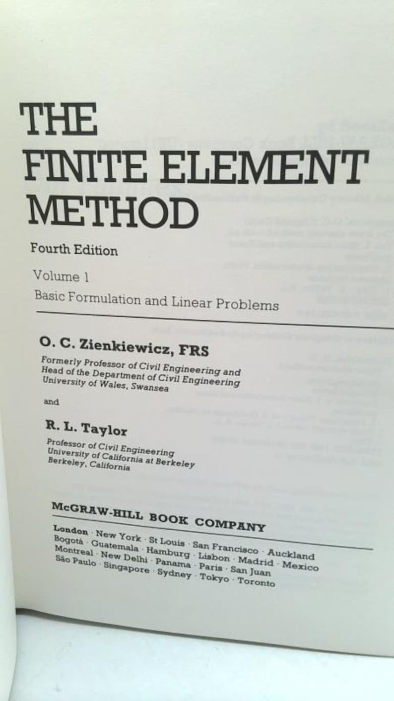The Finite Element Method: Basic Formulation and Linear Problems by O. C. Zienkiewicz bild 2