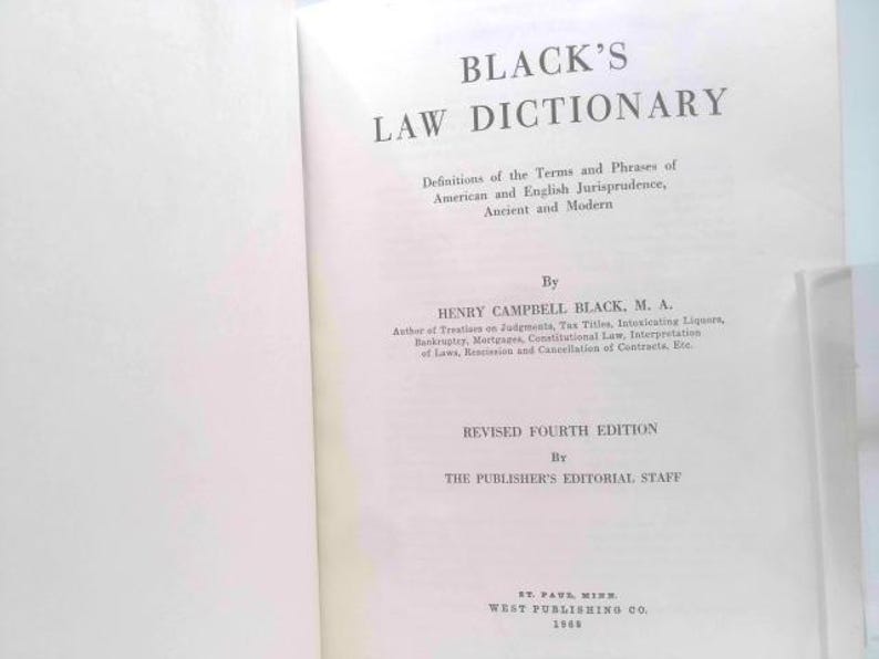 Black's Law Dictionary Revised Fourth Edition by Henry Campbell Black image 2