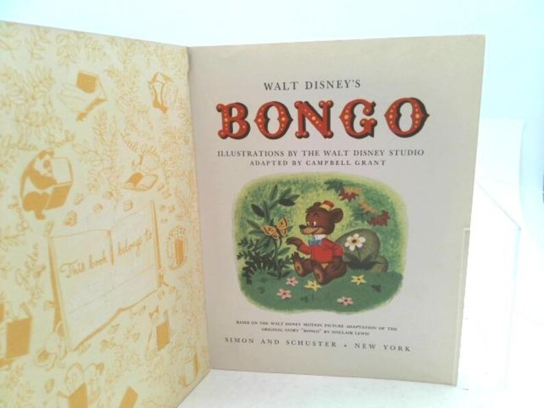 Walt Disney's Bongo (little Golden Book) by Campbell - Etsy