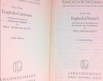 Langenscheidth's Pocket-Dictionary of the English and German Languages/Langenscheidts Taschenworterbuch Der Englischen Und Deutschen Spra...