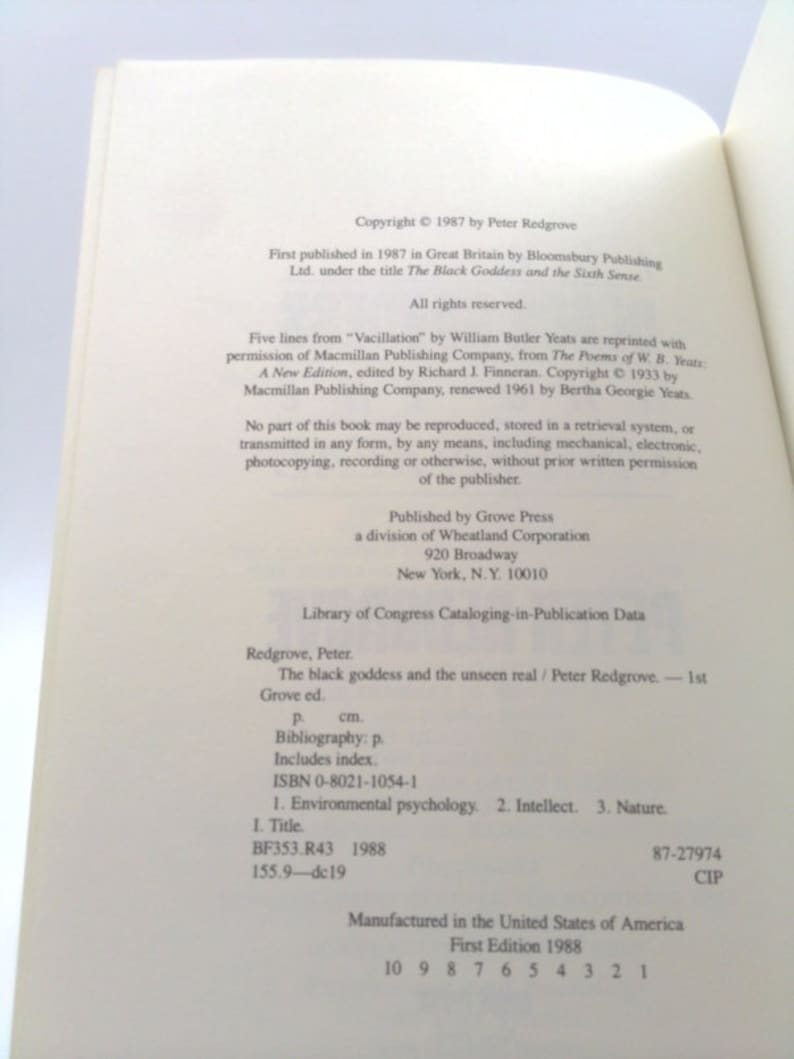 The Black Goddess and the Unseen Real by Peter Redgrove afbeelding 2