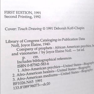 Company of Prophets: African American Psychics, Healers & Visionaries by Joyce Elaine Noll Bild 2