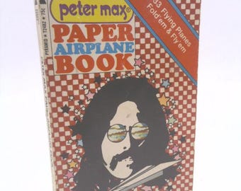 Vintage Peter Max Paper Airplane Book, 1971 Mod Pop Art - Etsy