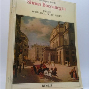Simon Boccanegra Ricordi Opera Vocal Score Series by Giuseppe Verdi