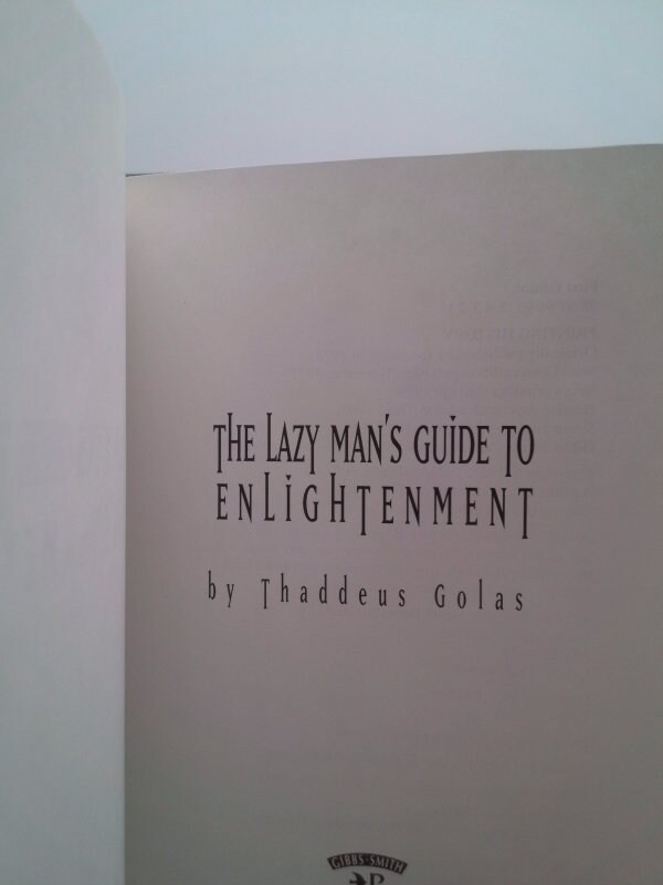 The Lazy Man's Guide to Enlightenment by Thaddeus Golas - Etsy