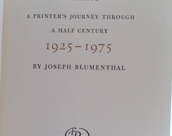 Typographic Years: A Printer's Journey Through a Half Century by