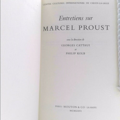 Entretiens Sur Marcel Proust store