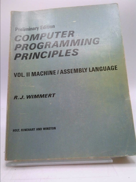 Computer Programming Principles by Robert J Wimmert - Etsy