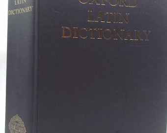 Oxford Latin Dictionary - Etsy
