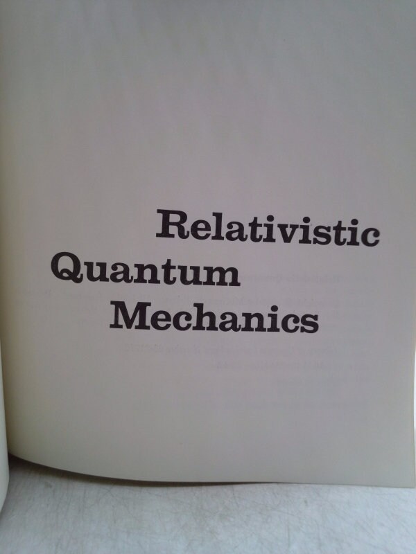 Relativistic Quantum Mechanics by James D. Bjorken - Etsy Finland