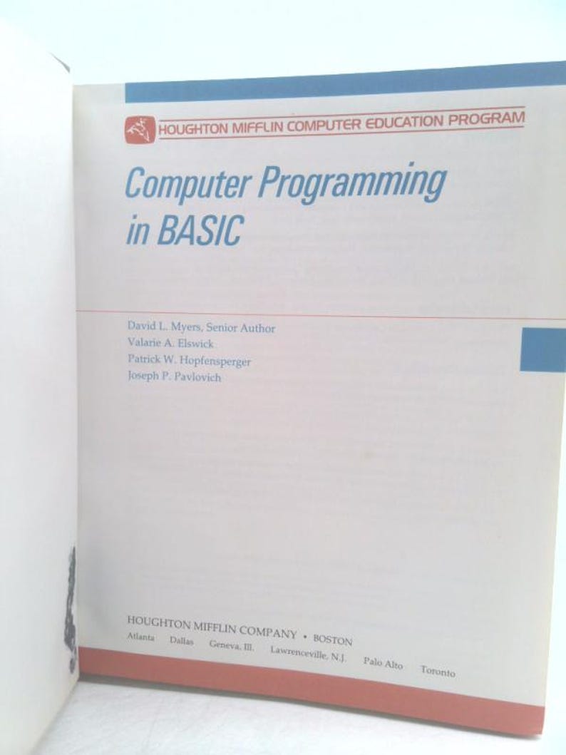 Computer Programming in Basic 1986-1988 by D. Myers image 2