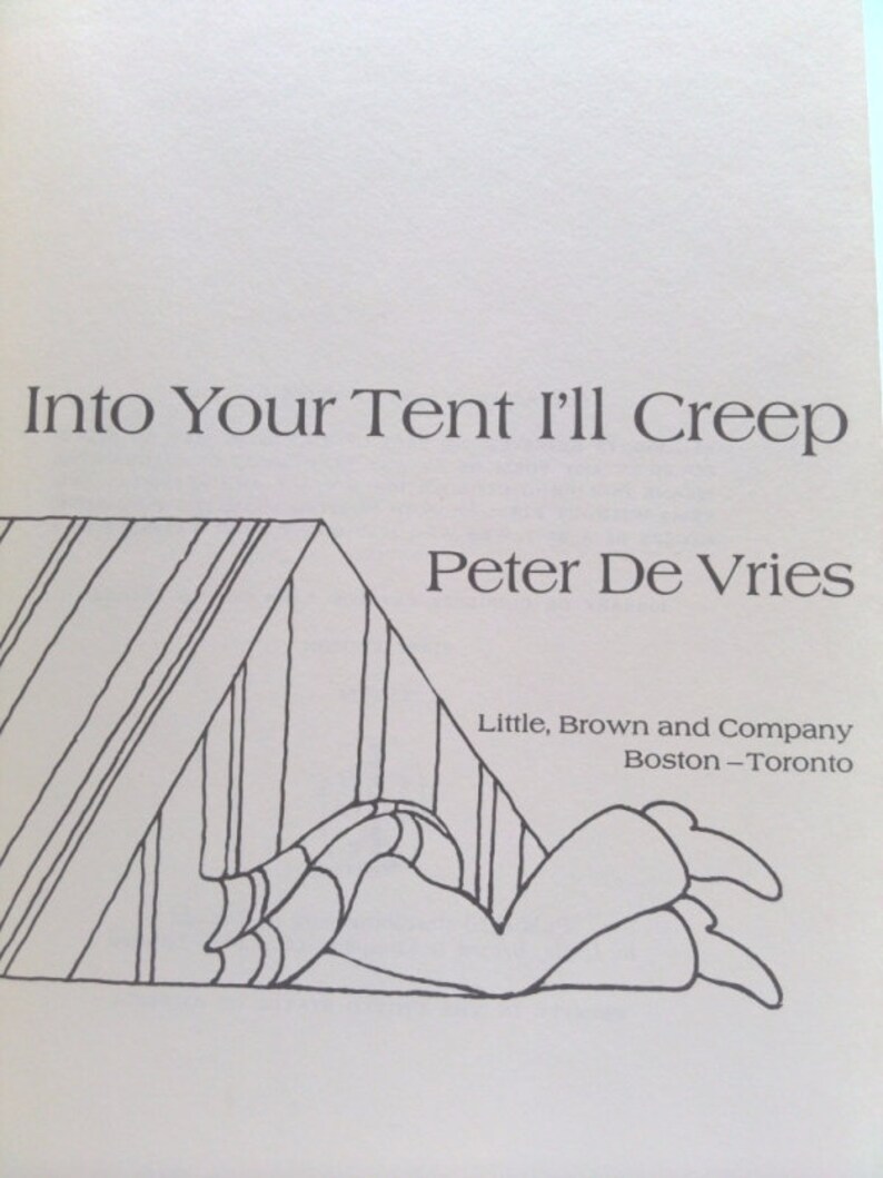 Into Your Tent I'll Creep by Peter De Vries - Etsy