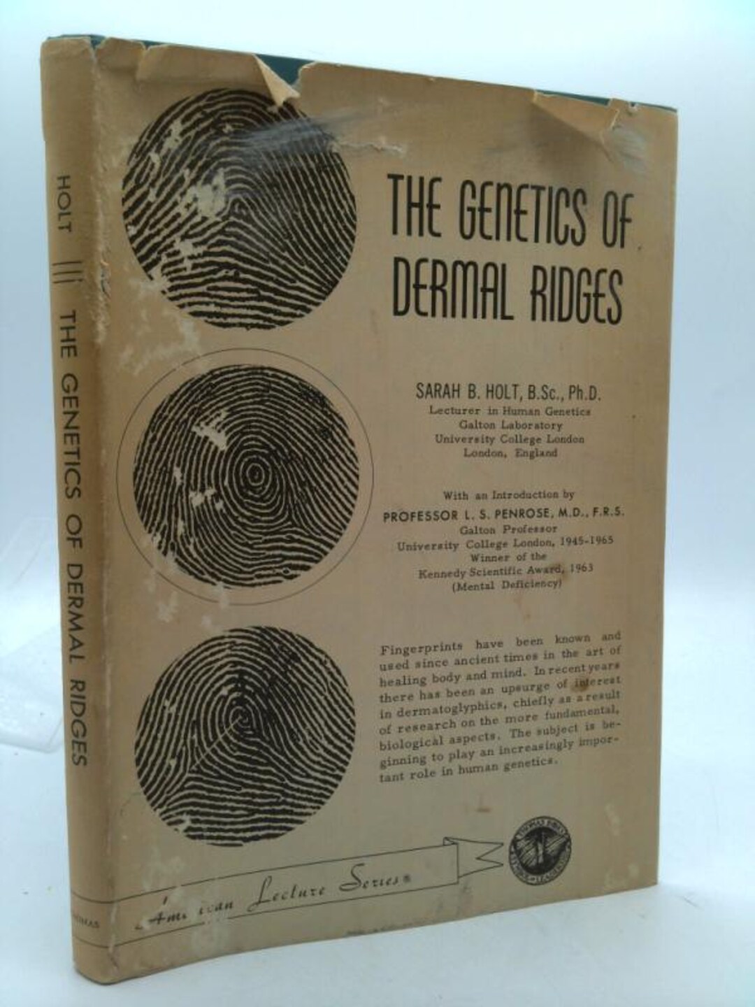 The Genetics of Dermal Ridges, (american Lecture Series) by Sarah B ...