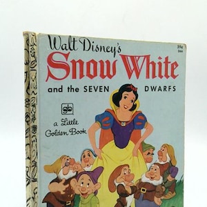 May include: A vintage "Little Golden Book" titled "Walt Disney's Snow White and the Seven Dwarfs." The cover features an illustration of Snow White and the seven dwarfs. The book has a light blue background with red and white text.