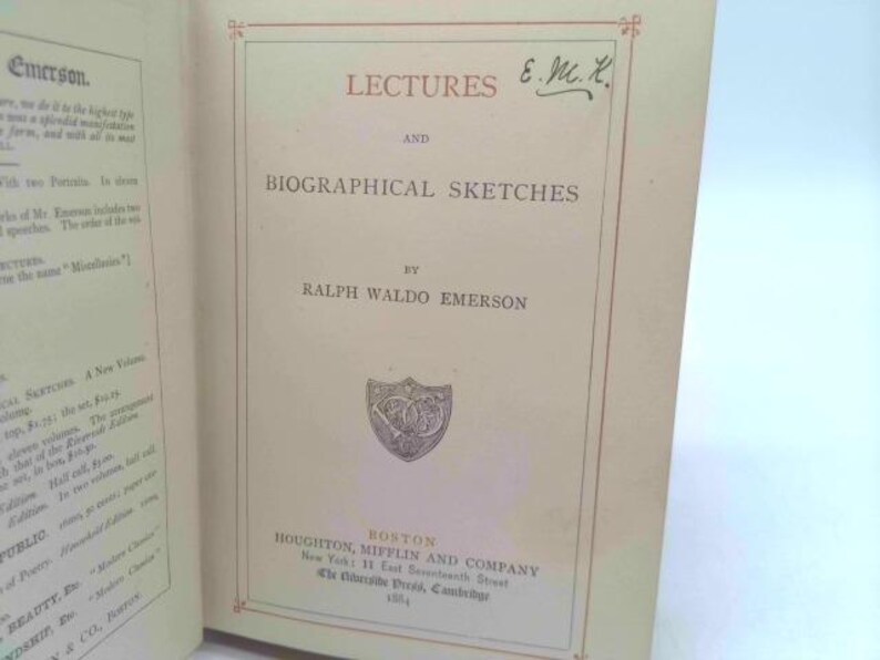 Lectures and Biographical Sketches (Riverside Ed. Vol. X of Emerson's Complete Works) by Ralph Waldo Emerson image 2