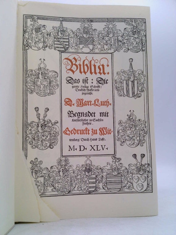 Bibelausgaben Biblia Germanica nr.5501 by Martin Luther - Etsy