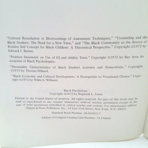 Black Psychology, by Reginald L. [editor] Jones Bild 2