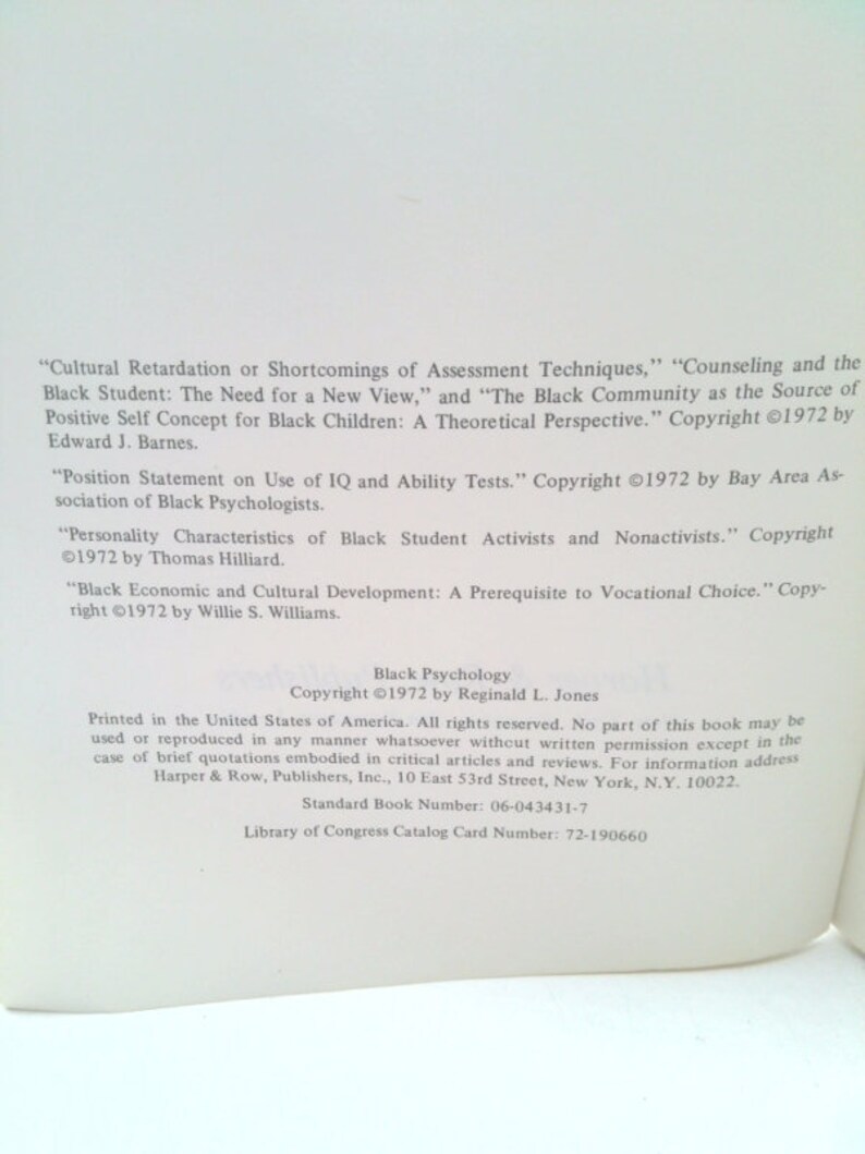 Black Psychology, by Reginald L. [editor] Jones Bild 2