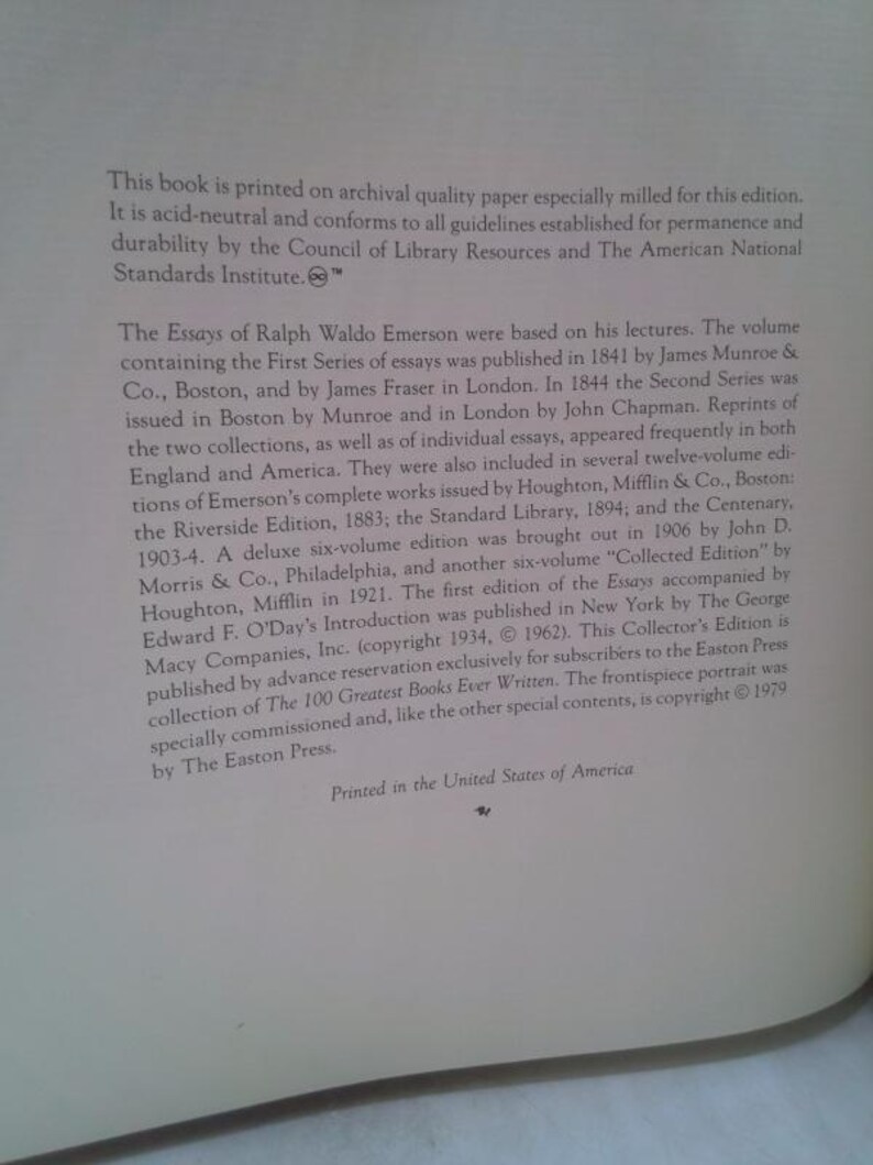 The Essays of Ralph Waldo Emerson by Ralph Waldo Emerson image 2