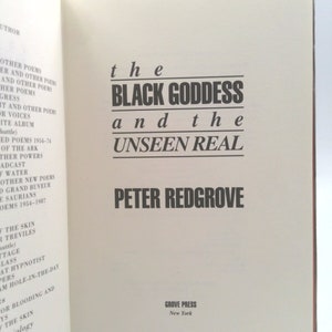 The Black Goddess and the Unseen Real by Peter Redgrove afbeelding 4