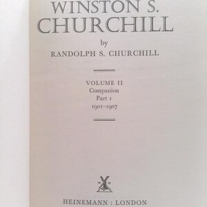 Winston S. Churchill. Companion Volume Ii. Parts 1, 2, & 3 by Randolph S. Churchill