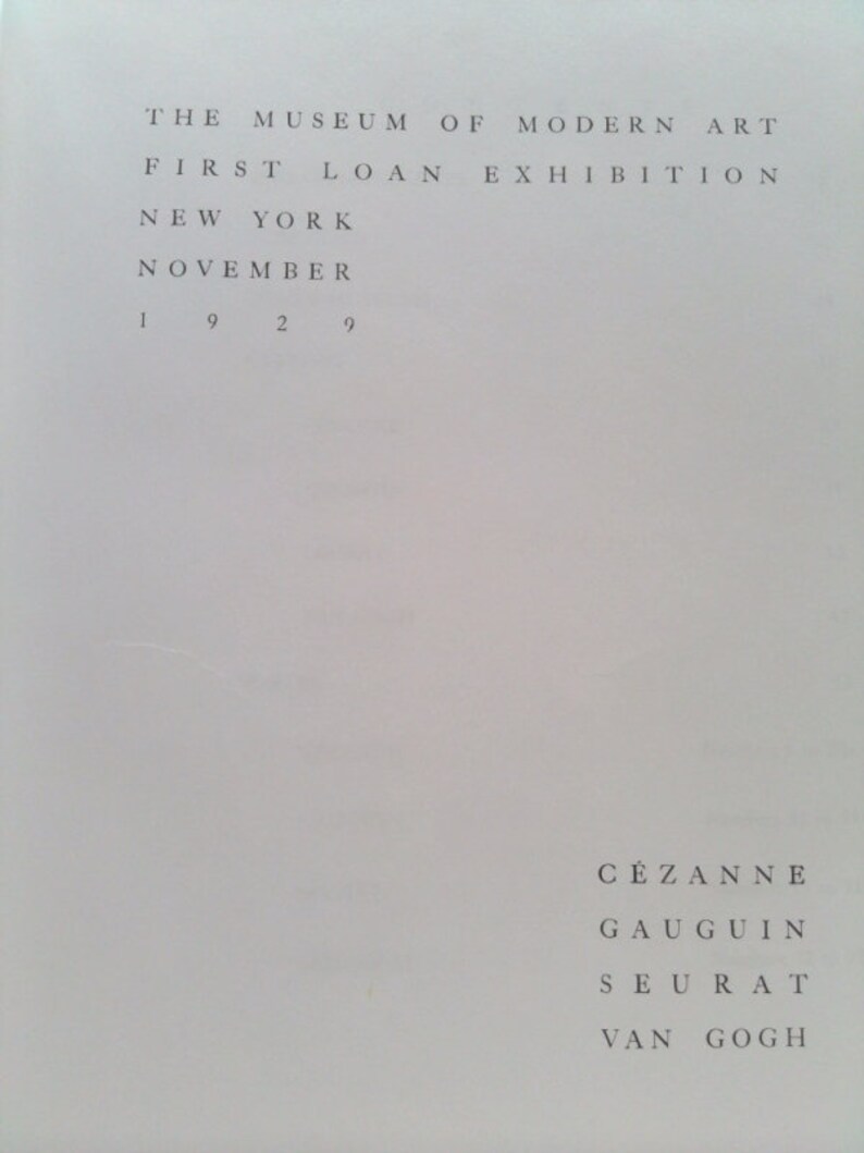 The Museum of Modern Art First Loan Exhibition New York November 1929 by Trustees of the Museum of Modern Art image 2