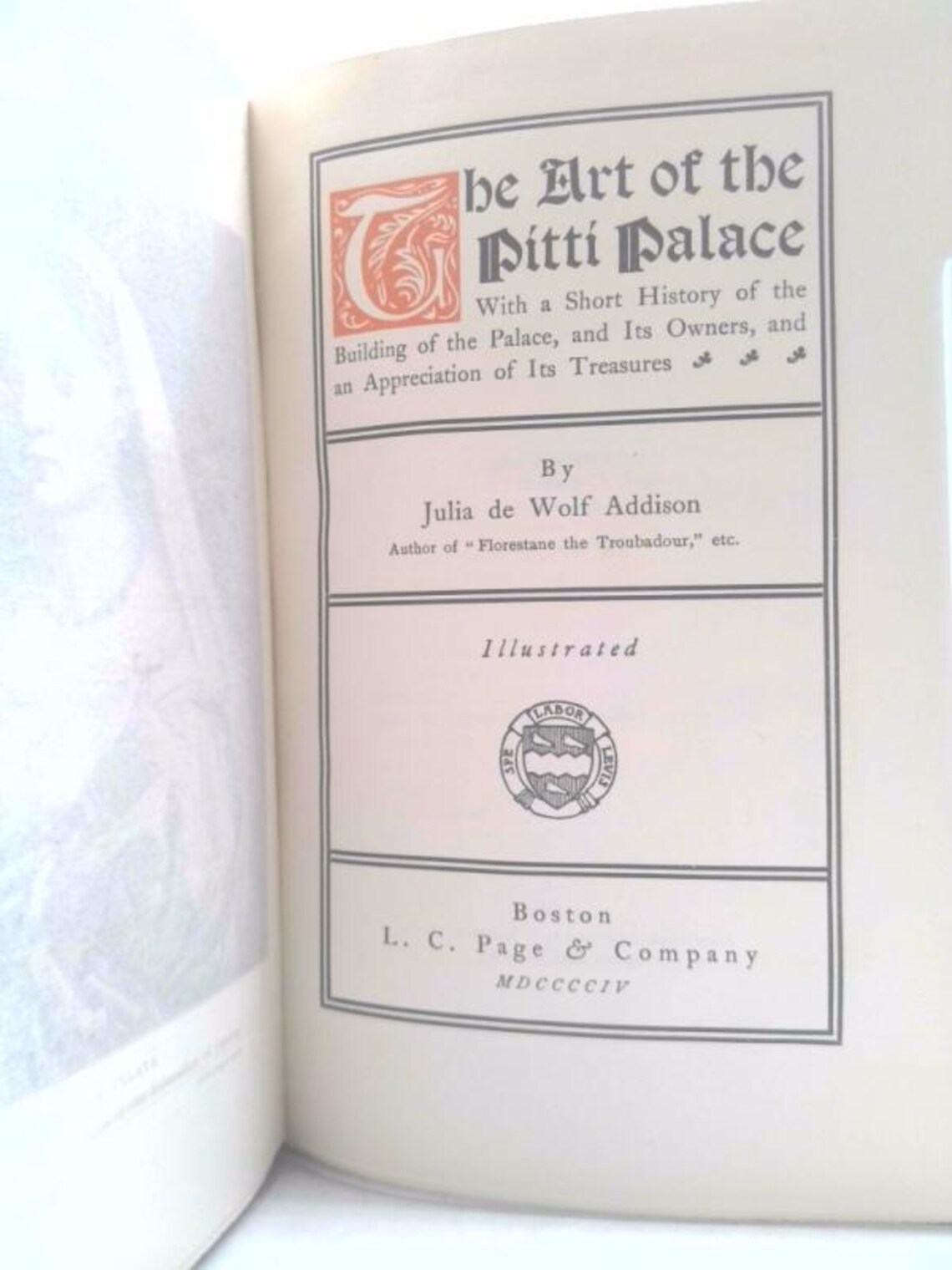 Wolf Addison The Art of the Pitti Palace by Julia De Wolf ADDISON - Etsy