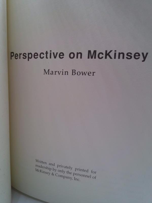 Perspective on Mckinsey by Marvin Bower - Etsy
