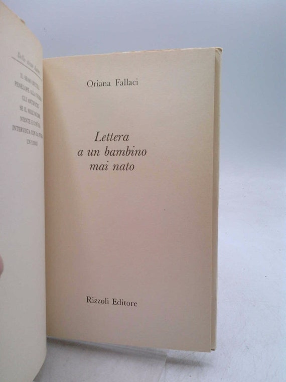 Buy Lettera a Un Bambino Mai Nato by Oriana Fallaci 2009-03-07 Online in  India 