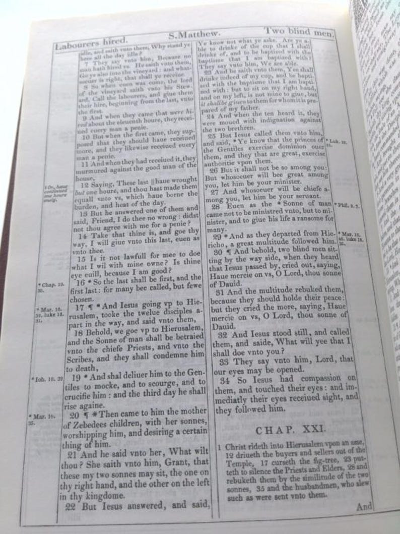 The Holy Bible 1611 Edition by Thomas Nelson Publishers - Etsy