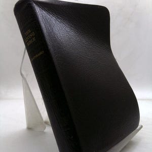 The Living Bible Paraphrased Handy Size Black Genuine Cowhide Leather by Kenneth Taylor image 1