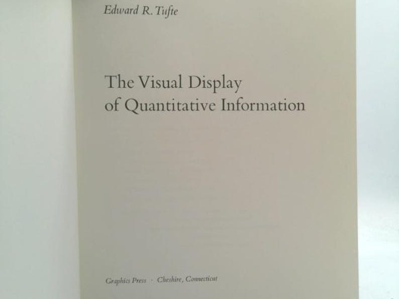 Quantative Visual Display The Visual Display of Quantitative Information by Edward R. Tufte - Etsy