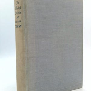 May include: A hardcover book titled "The Flying North" by Potter. The book has a light gray cover and a tan spine with the title and author's name printed vertically. The publisher's name, Macmillan, is printed at the bottom of the spine.