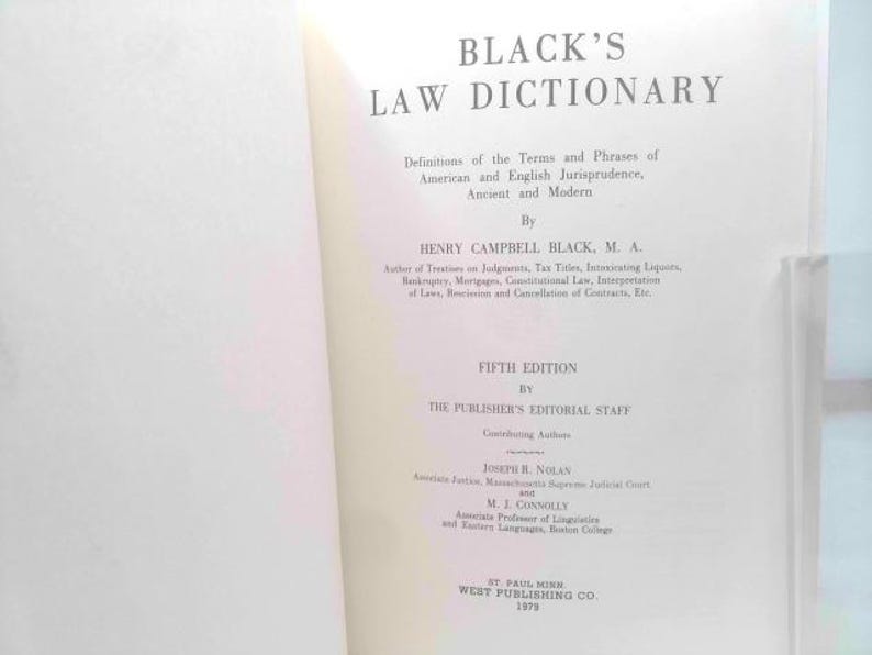 Black's Law Dictionary With Pronunciations (5Th Edition) by MA Henry Campbell Black Bild 2