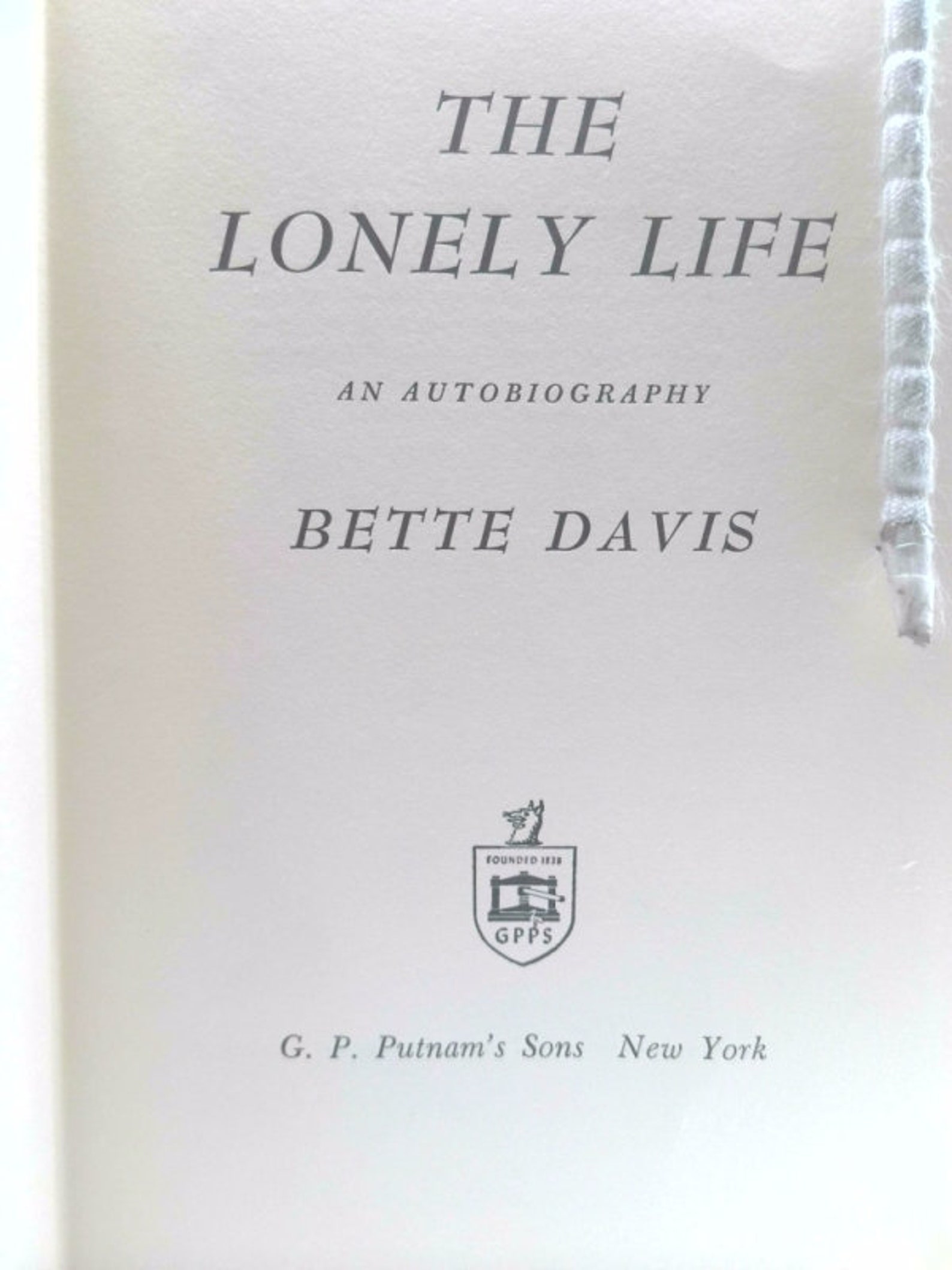the lonely life by bette davis the lonely life by bette davis