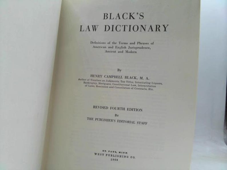 Black's Law Dictionary Revised Fourth Edition by Henry Campbell Black image 2