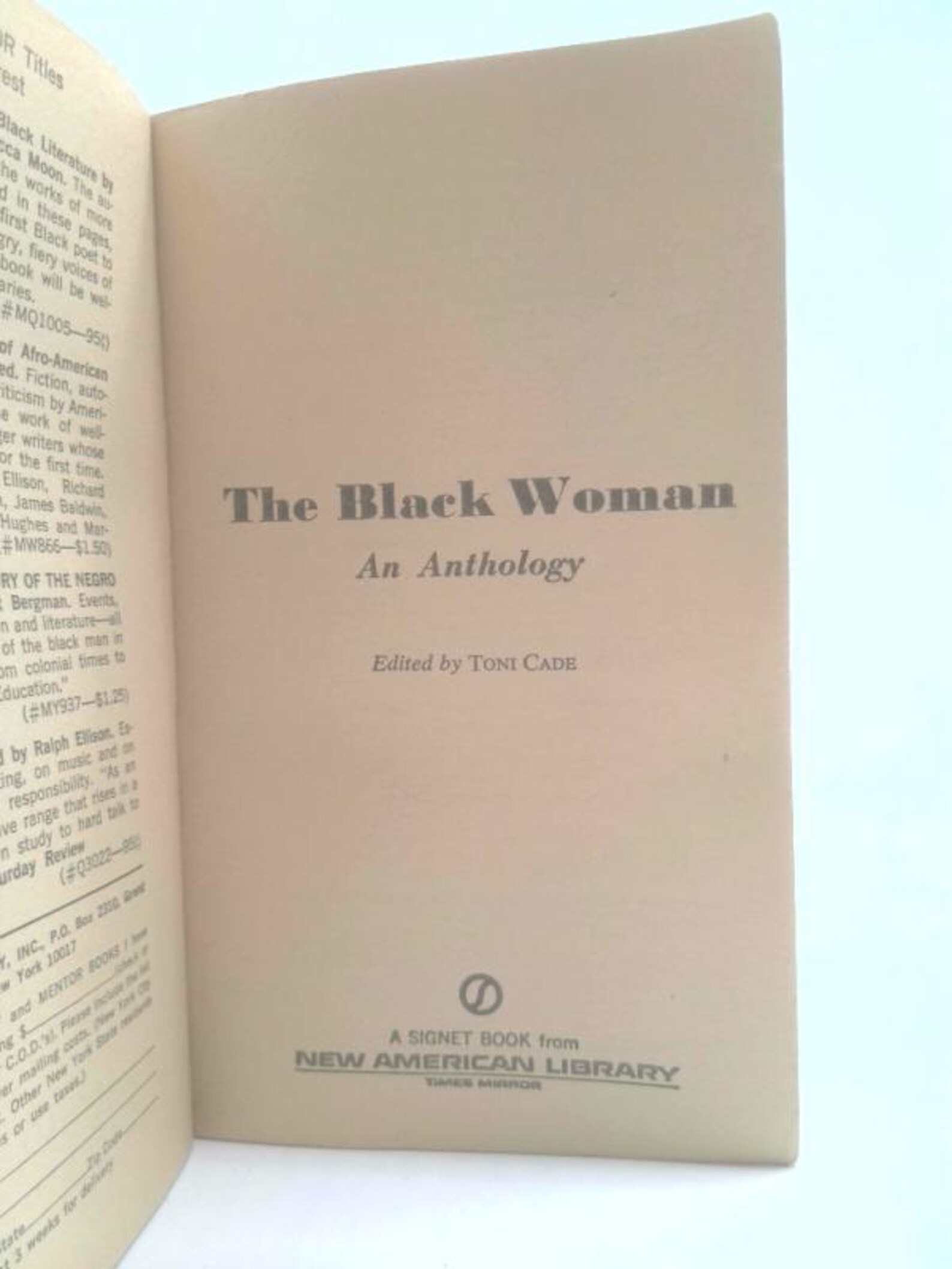 The Black Woman by Toni ed Cade - Etsy